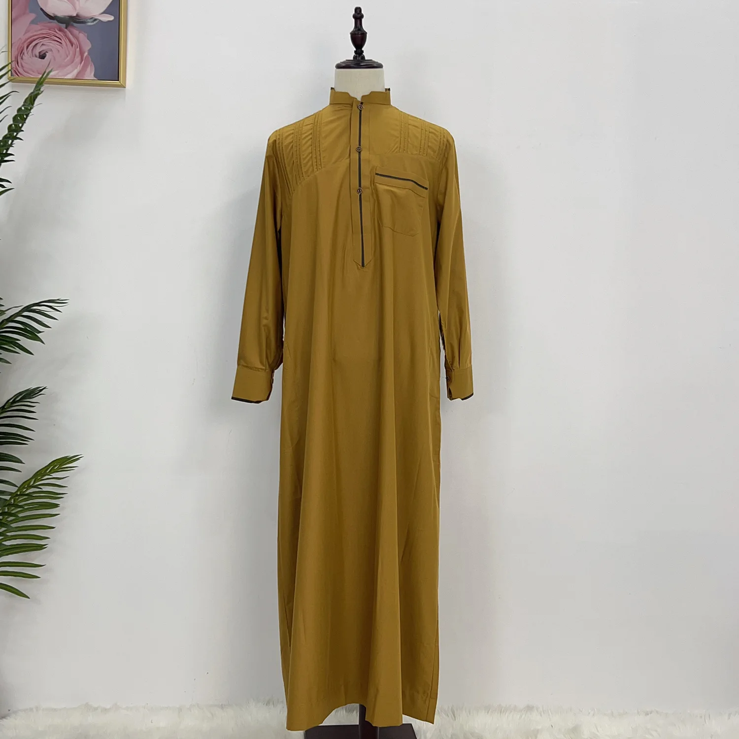 男性用アバヤジュバトーブドレス,スタンドカラー,ロングドレス,イスラムラマダン,イスラム教徒のカフタン,ドバイ,アラブ,イード,2022