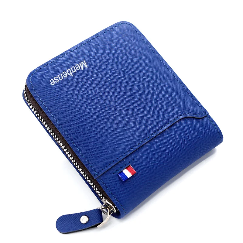Nueva cartera para hombre, bolso corto de estilo coreano con cremallera para hombre, monedero, tarjetero, bolso de fiesta para hombre, tarjetero, cartera Rfid