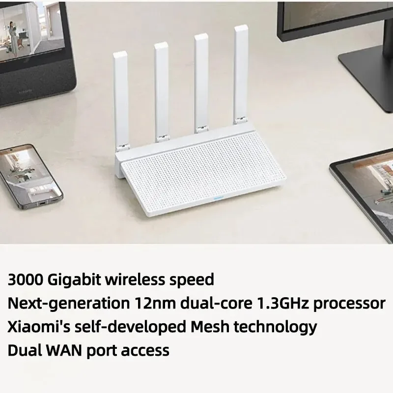 Xiaomi Router AX3000T 2.4G 5G Mesh Technology WiFi 6 Efficient Wall Penetration Children Online Protection WiFi Router Repeater