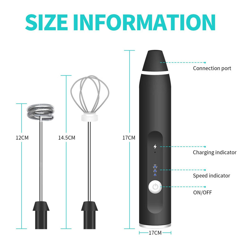 Portátil Mini Leite Frothers Sem Fio Handheld Blender Com USB Electric Coffee Maker Whisk Mixer Para Cappuccino Milk Foamer
