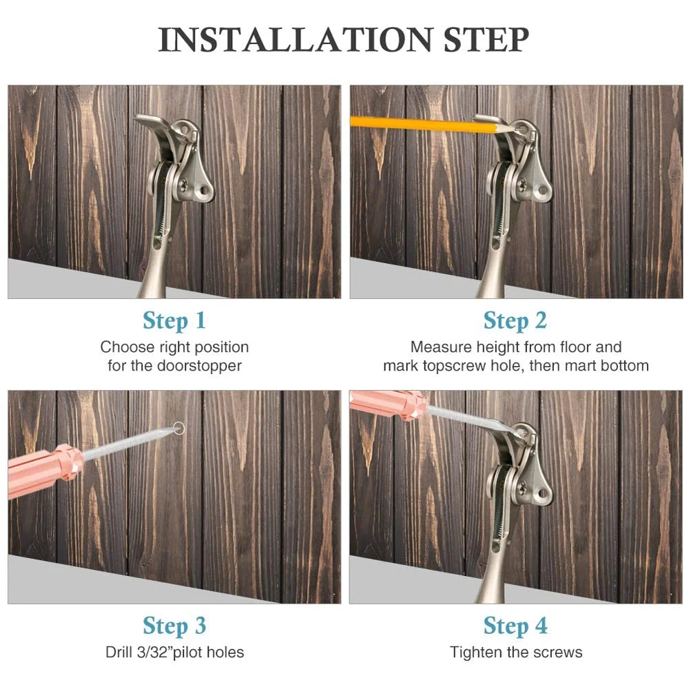 Rolha de porta resistente mudo liga de zinco batentes de porta com ponta de borracha antiderrapante protetor de parede escondido ferragem