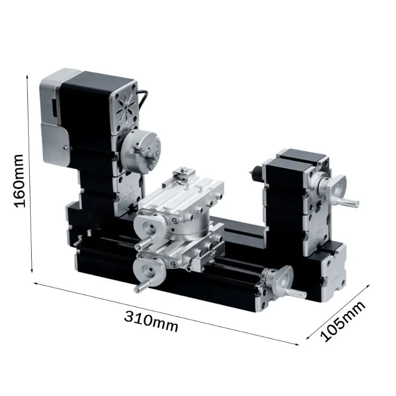 Ad alta potenza 60W potente Mini metallo fai da te tornio rotante macchine utensili con Base 12000 rpm per legno metalli morbidi Plexiglass plastica