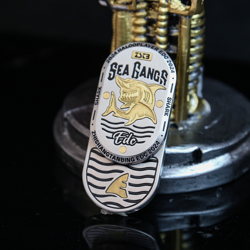 Shark Mechanische Fidget Slider ADHD Metalen EDC Fidget Speelgoed Bureau Speelgoed Angst Stress Relief Speelgoed Volwassenen Geschenken