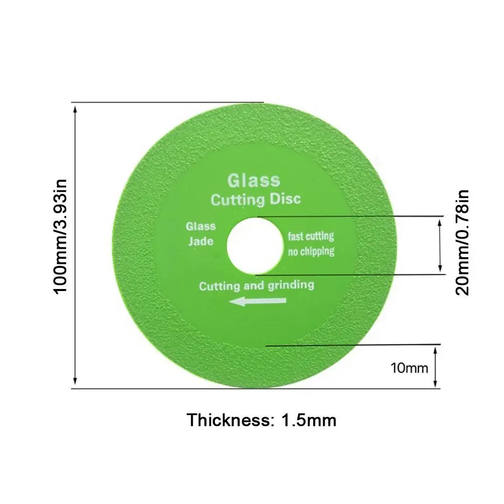 Disco de corte de vidrio de 115 y 100 Mm, sierra de mármol de diamante, botellas de vino de cristal de Jade, herramienta de disco de molienda de corte, venta al por mayor