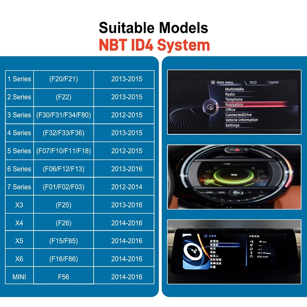 Wireless CarPlay For BMW Series 6 F06 F12 F13 G32 2010-2020 CIC,NBT,EVO, With Android Auto Mirror Link AirPlay CarPlay Function