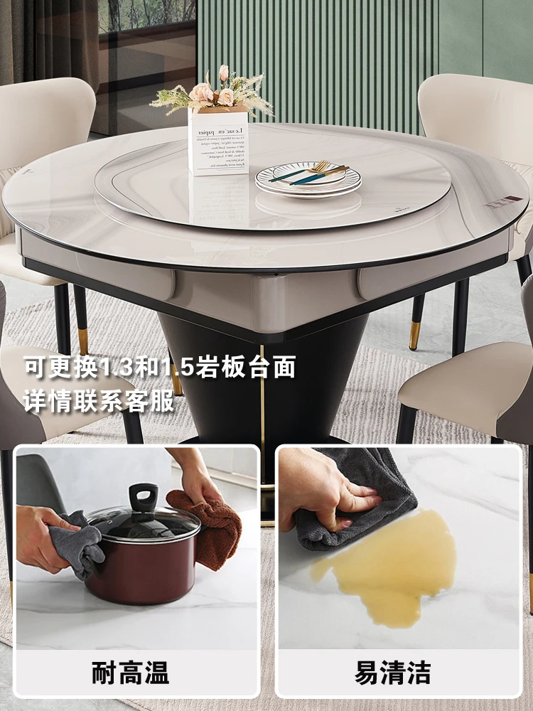 Mesin meja makan serbaguna, mesin meja mahjong listrik terintegrasi rumah tangga multifungsi