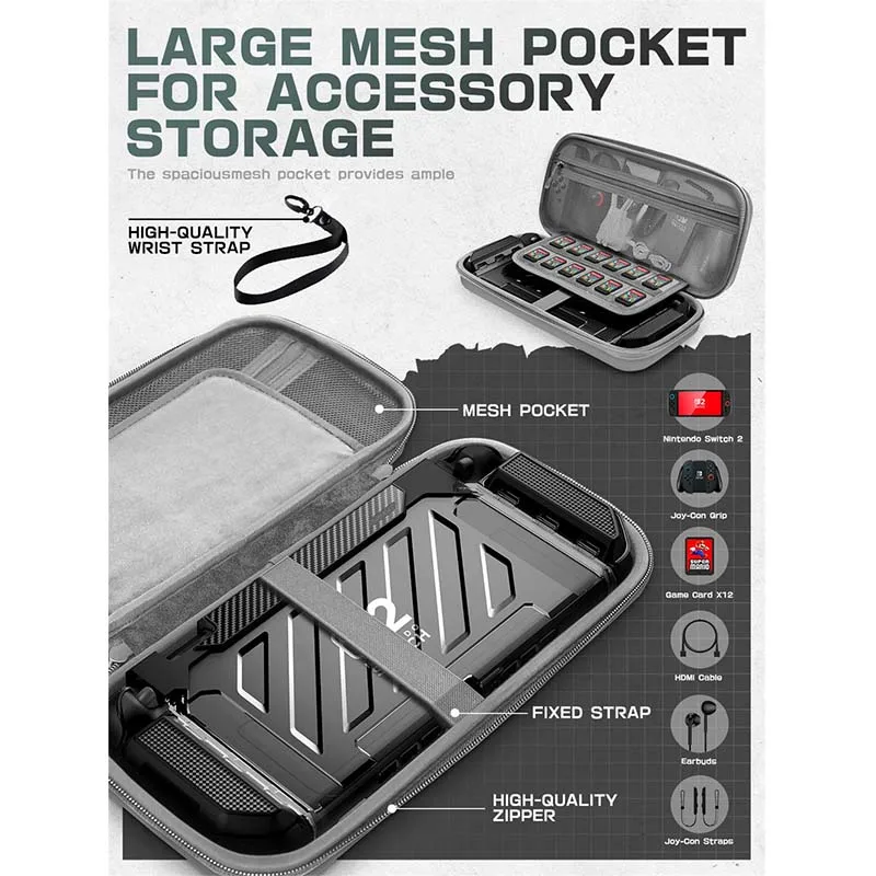 SUPCASE Carrying Case for Nintendo Switch 2 2025 Plus Version bolsa de viaje protectora portátil para Blade/Titan