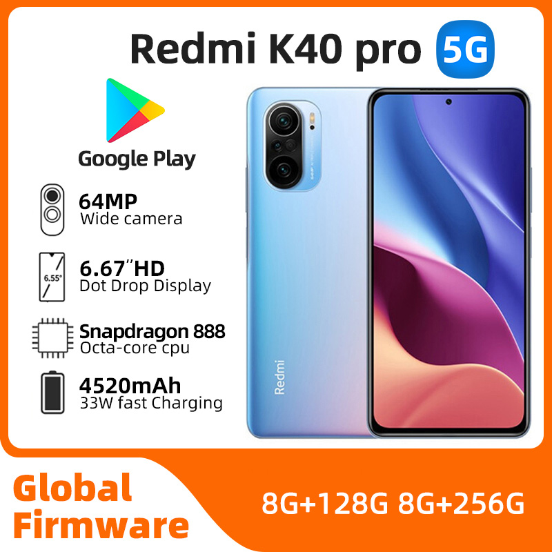 Xiaomi-smartphone redmi k40 pro, Android 5G, desbloqueado, 6,67 pulgadas, 12GB de RAM, 256GB de ROM, todos los colores, en buen estado, Original, usado
