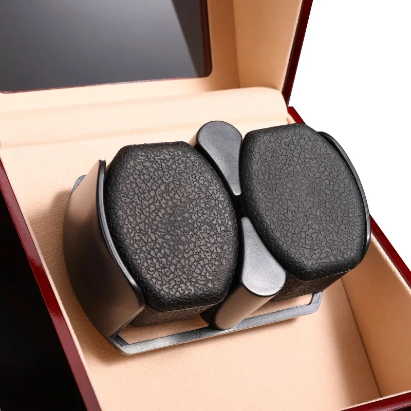 Embers 高級シングルウォッチワインダーバッテリー木製シェーカーウォッチボックス自動ワインダーガラス収納ケースマブチモトロ