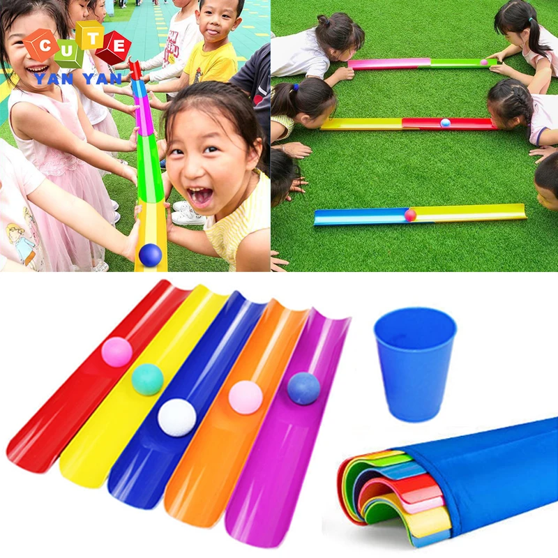 Juegos de desafío de tubería para niños al aire libre, actividades de construcción de equipos para adultos, juguete de entrenamiento de integración sensorial, pelota deportiva