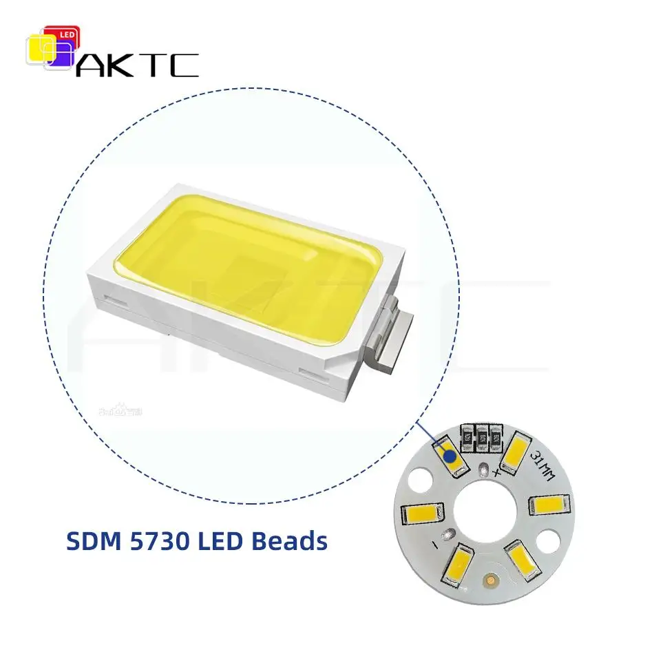 Cheap 10Pcs LED Light Board 5V 3W 6 LEDs SMD5730 Round Bulb Lamp Source Dia 31mm Red/Green/Blue/Yellow/Warm/White/Neutral Lights