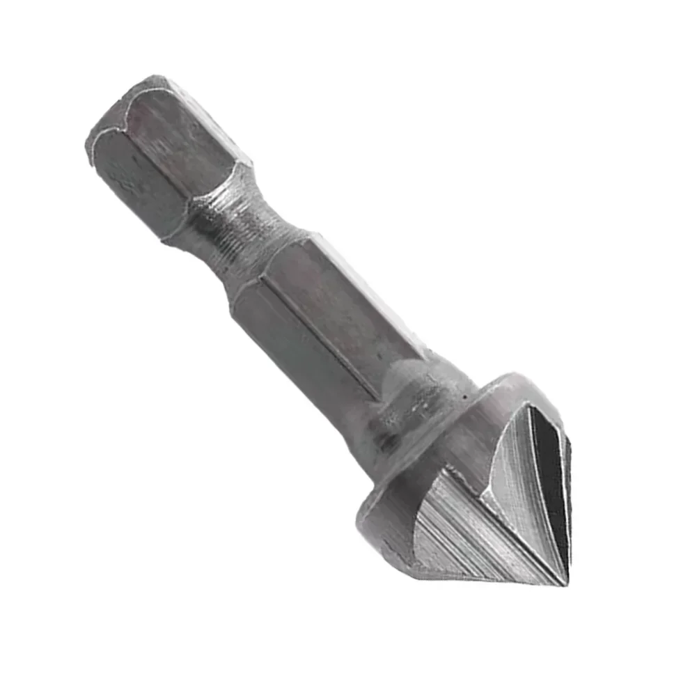 1PC Driller 6-slot Countersunk Five-edge Chamferer Hexagonal Shank Tools For Carpentry In Wood  Woodworking Tools Hand Tools