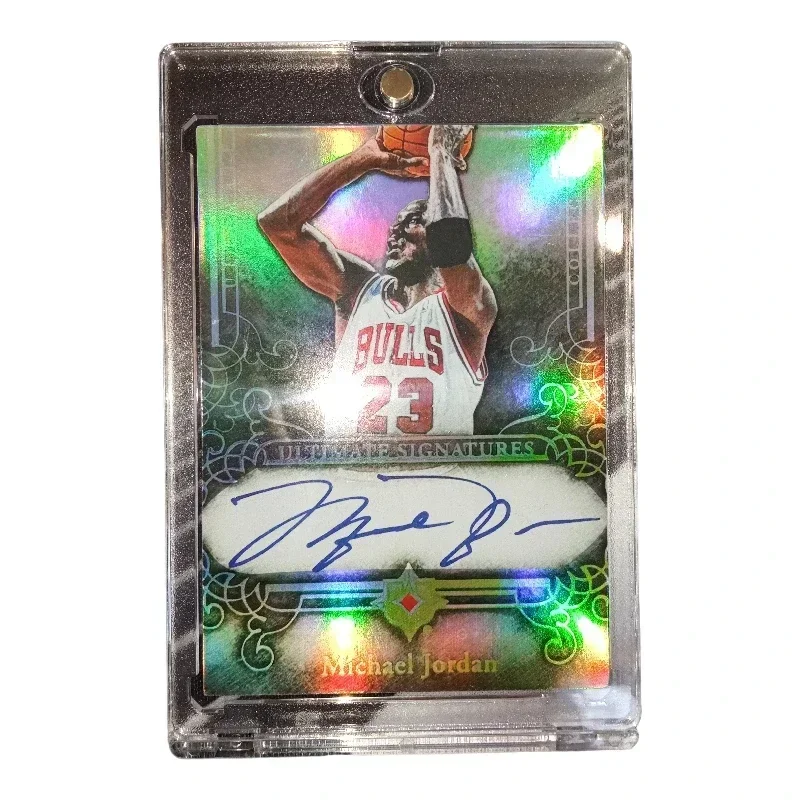 Tarjetas de estrella caseras Panini, tarjetas refractoras de Michael Jordan DIY, colección de ladrillos, regalos navideños, firmas limitadas de Red Bull