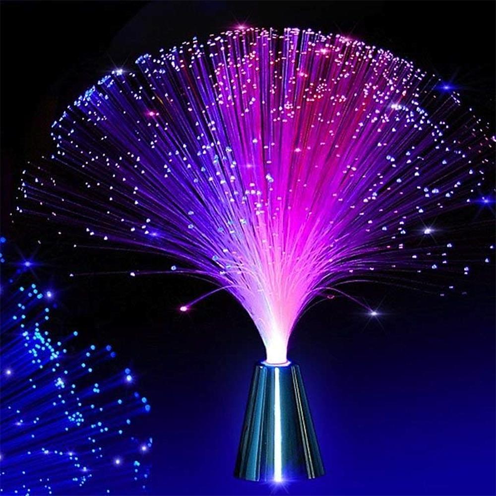 Multicolorido led lâmpada de fibra óptica luz decoração interior céu estrelado feriado casamento lâmpada led night light lâmpada mobiliário