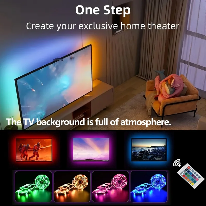 Intelligent 5V USB for TV backlight led strip with 24-key remote control is the perfect choice for home party room decoration