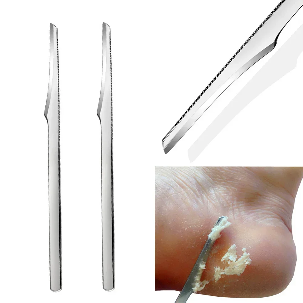2/1pcs Foot Scraper Toe Nail Feet Pedicure Knife Dead Skin Remover Stainless Steel Heel Scraper File Manicure Pedicure Tools
