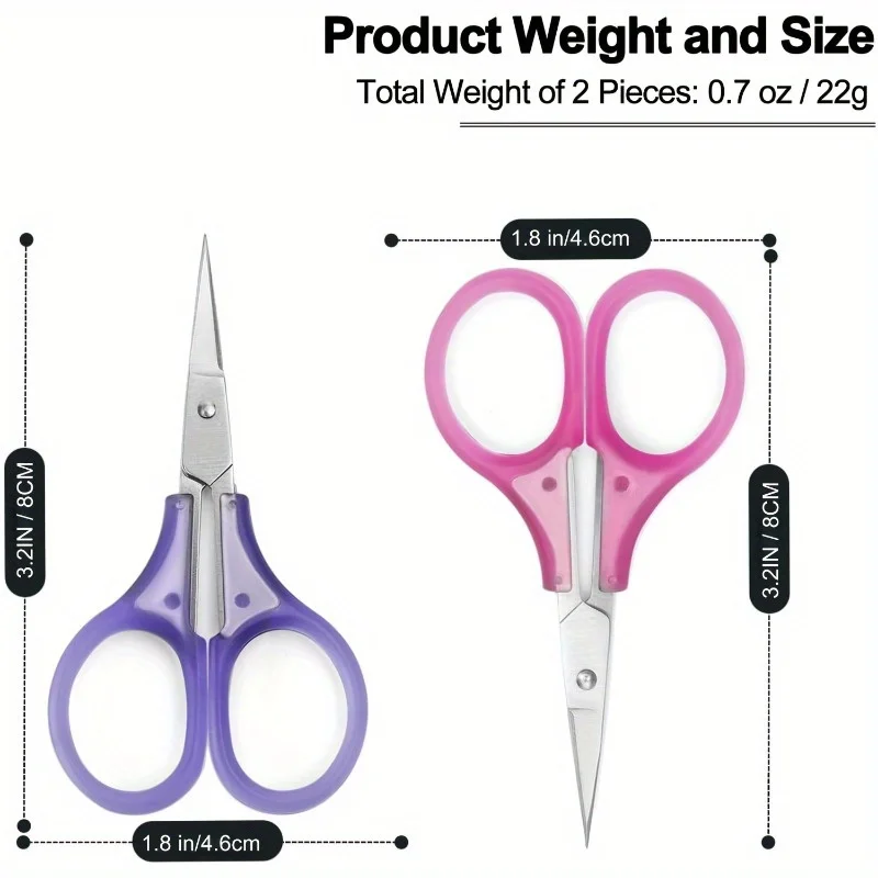 Precision Crafted Stationery Scissors with Sharp Stainless Steel Blades and Protective Cover Design for Office School Use