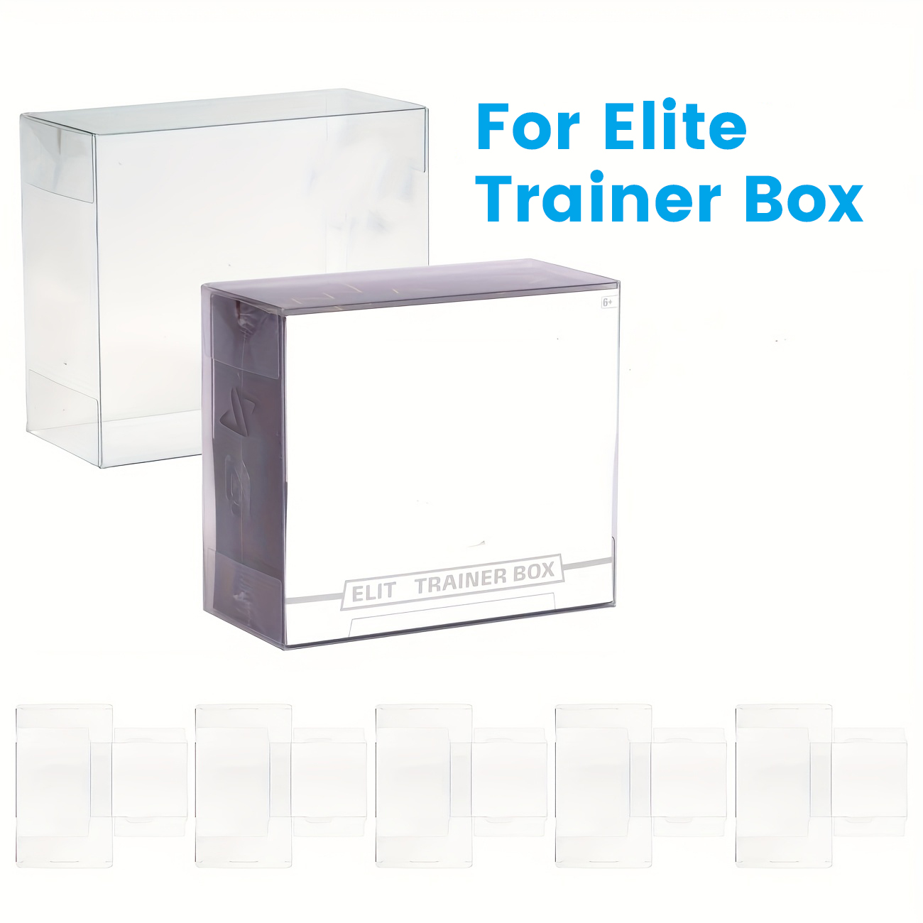 5/10 Stück ETB Kunststoff-Schutzhüllen für Elite Trainer Box – 360° °   Klare Sicht, kratzfeste, staubdichte, langlebige PET-Kartenaufbewahrung