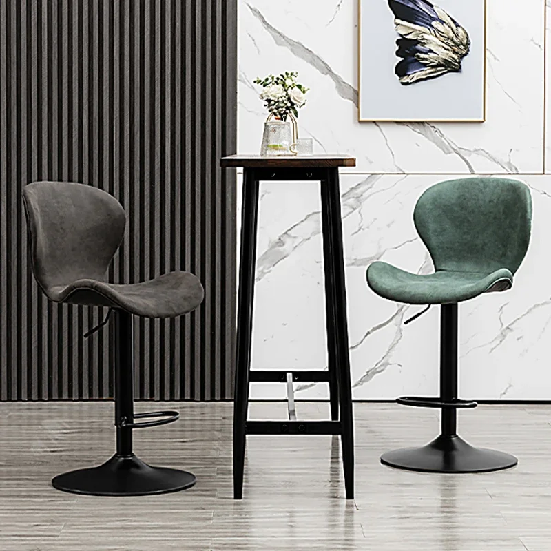 Europäische Art einfache Mode Hebebar Stuhl rotierende Licht Luxus Bar Eisen amerikanischen Stil hohe Rückenlehne Stuhl Home Hocker