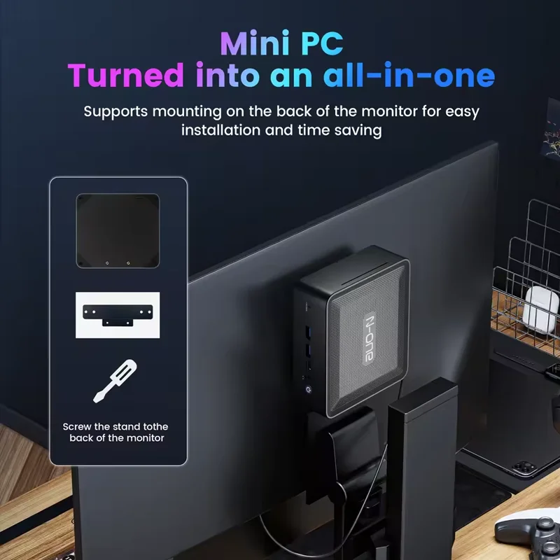N-one AMD Ryzen 7 5800U Mini PC Air 16 GB DDR4 512 GB SSD Micro computer desktop Dual-Band WiFi 6, Bluetooth 5.2 per casa/ufficio