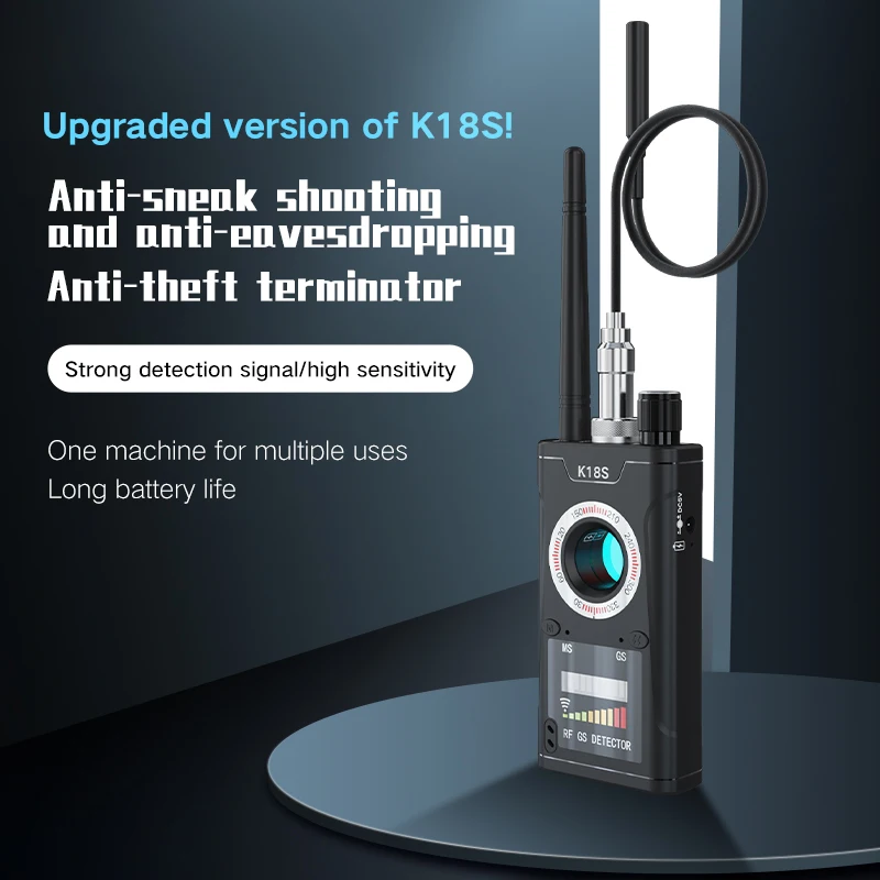 Détecteur de caméra cachée pour chasseur professionnel, gadget anti-espion, signal sans fil, GPS de voiture, recherche infrarouge, écoute électronique, mini revie