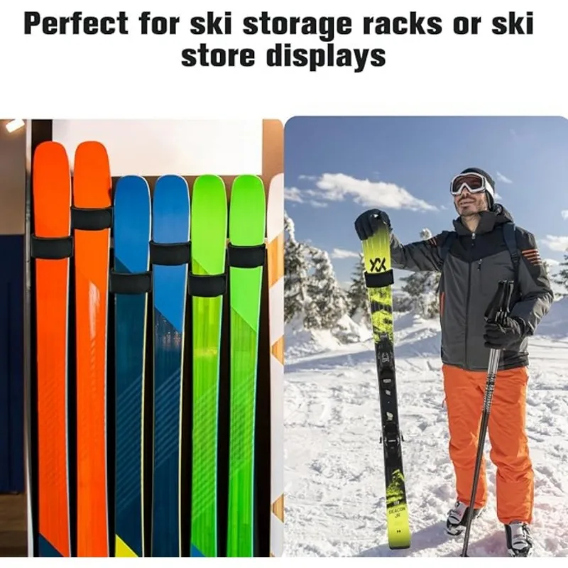 Adjustable Snowboard Nylon Strap Ski Wraps Straps Snowboard Fasteners Accessories EVA Protective Pads Snowboard Binding Straps