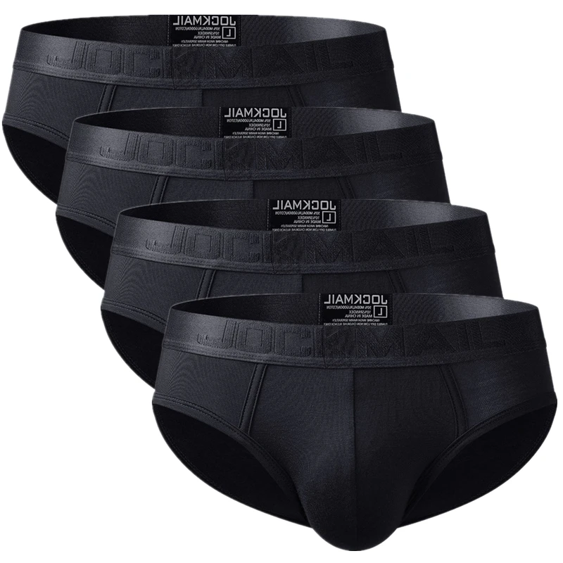 4 pçs/lote briefs homens biquíni masculino roupa interior deslizamento hombre calzoncillos hombre cuecas cuecas respirável bambu jm358