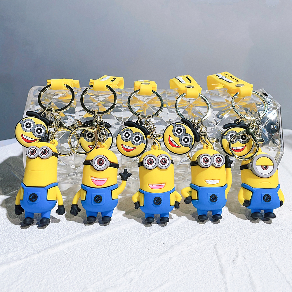 Llavero con modelo de dibujos animados de la serie Despicable Me, huevos de Minions, creativo y exquisito, decoración de bolso Kawaii, regalo colgante
