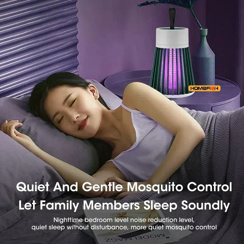 1PC ไฟฟ้า Shock ยุง Killer โคมไฟกันน้ํา Two-in-One Bug Zapper สําหรับห้องนอนกลางแจ้ง-ฆ่า Moths Wasps Gnats เพิ่มเติม!