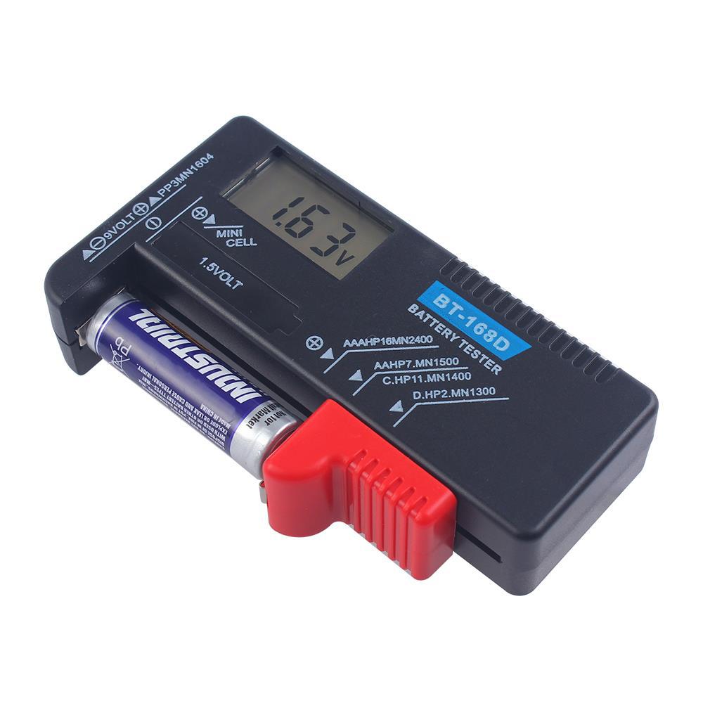 Probador de batería de BT-168D, probador LCD Digital Universal AA AAA CD 9V 1,5 V, probador de voltaje de batería de botón