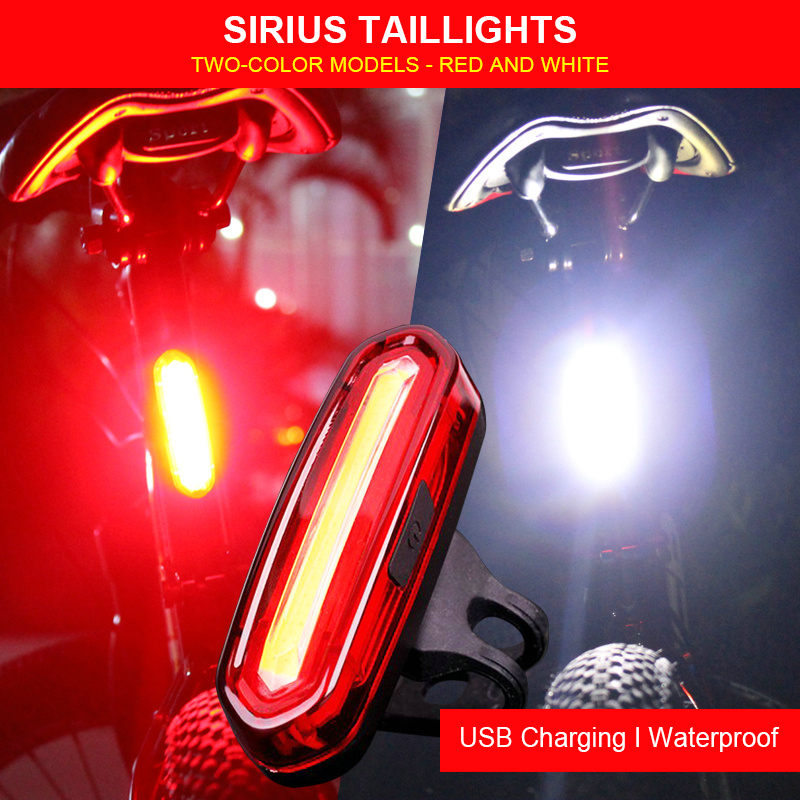 Luz trasera de bicicleta impermeable LED luz delantera trasera de bicicleta recargable por USB conducción de montaña ciclismo lámpara trasera luz de bicicleta
