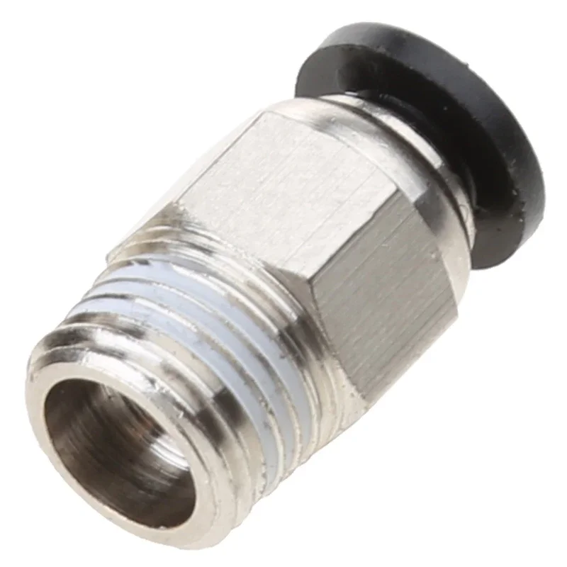 อุปกรณ์เสริมเครื่องพิมพ์ 3d PC4-M10 ชายตรงนิวเมติก PTFE Tube Push in Quick Fitting Connector