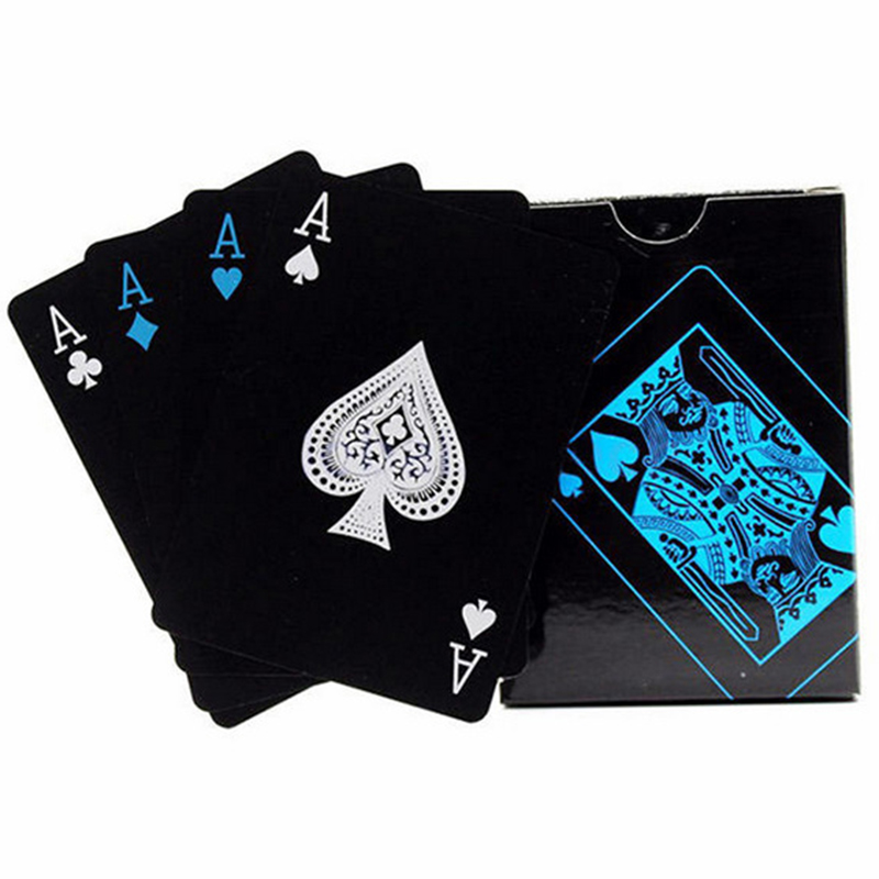 Black blue Playing Card Poker Game Deck red yellow Poker Suit Plastic Magic Waterproof Deck Of Card Magic Water Gift Collection