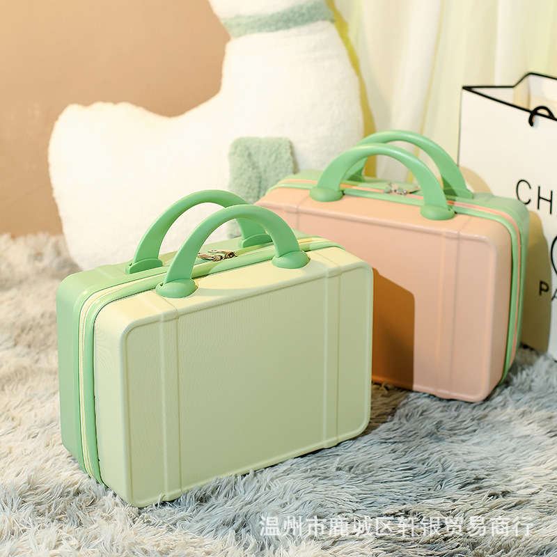 กระเป๋าเดินทางขนาดเล็กสำหรับเดินทางกล่องเครื่องสําอางขนาด14นิ้วกล่องของขวัญสำหรับผู้หญิง