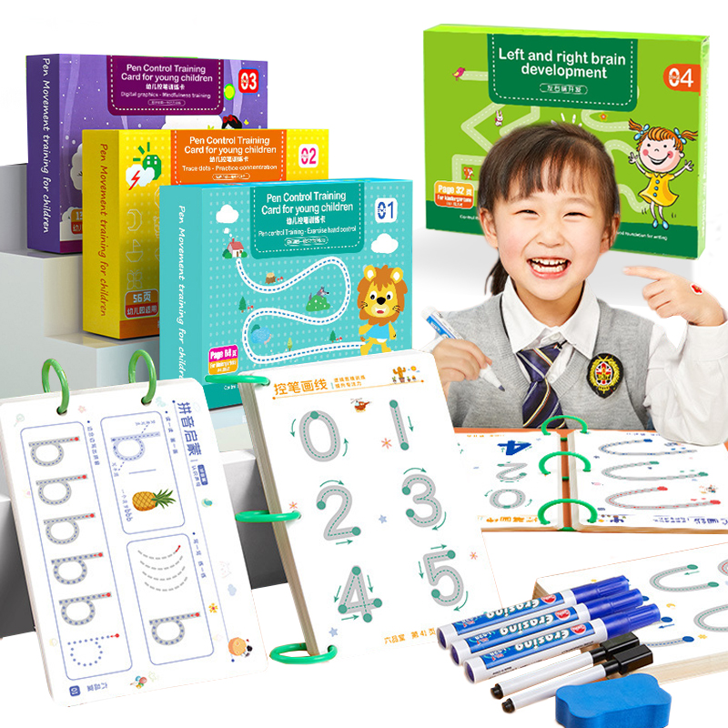 Kinder Montessori Zeichnung Spielzeug Stift Control Training Farbe Form Mathematik Spiel Spiel Set Kleinkind Lernen Aktivitäten Pädagogisches Spielzeug