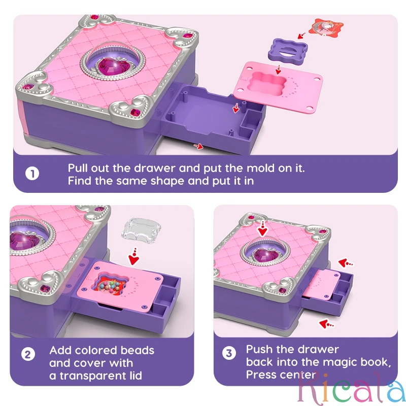 3D マジック DIY ステッカーマシンジュエリー作成キット子供のための DIY 手作りリングブレスレットマジックブッククリエイティブ手作りギフトボックスセット