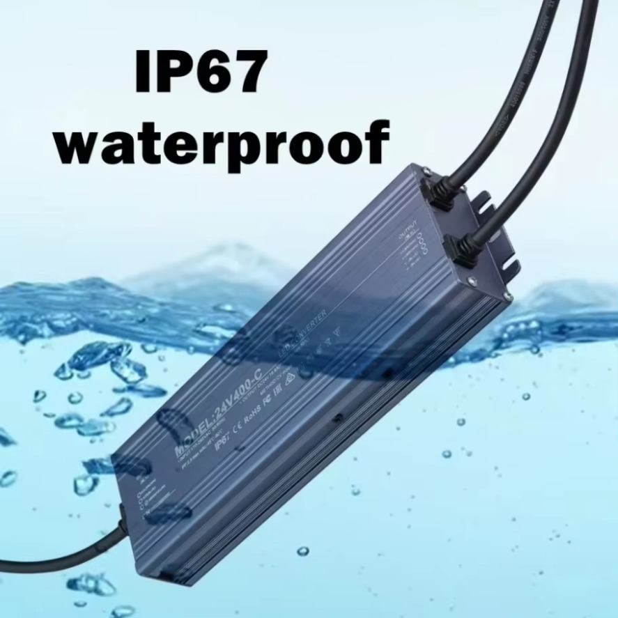 照明トランス防水電源 IP67 IP68 AC220V に DC 12V 24V LED ドライバ 100 ワット 200 ワット 300 ワット 400 ワット 500 ワット屋外アダプタ
