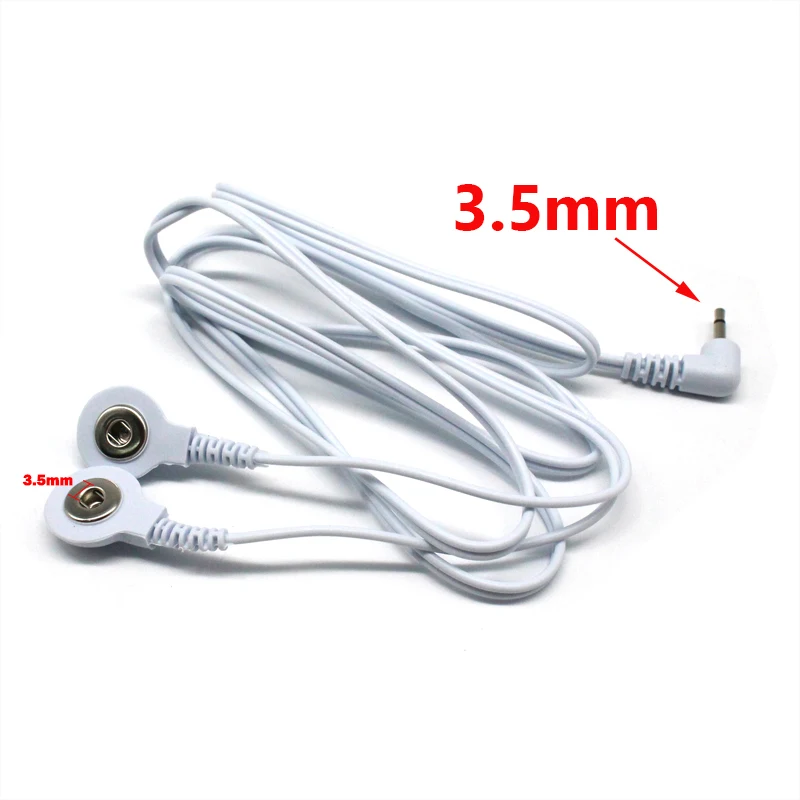 2-Wege + 4-Wege-Maschinenmassagegerät, Knopfkabel, Elektroden-Elektrodenpads, Standard-Verbindungsmassage für TENS-Geräte, Leitungsdrähte, Kabel