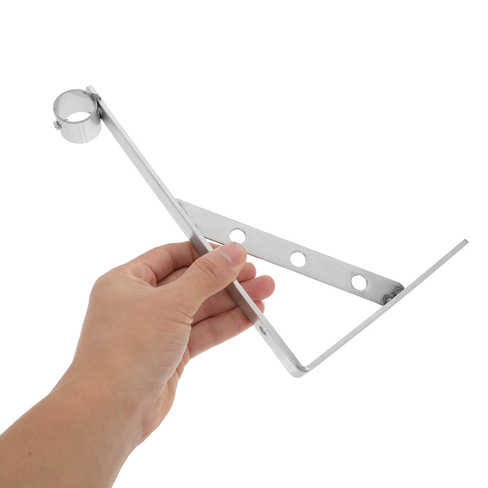 Rak Pengeringan Sudut Sudut Kanan Braket Segitiga Dudukan Batang Pakaian Baja Tahan Karat