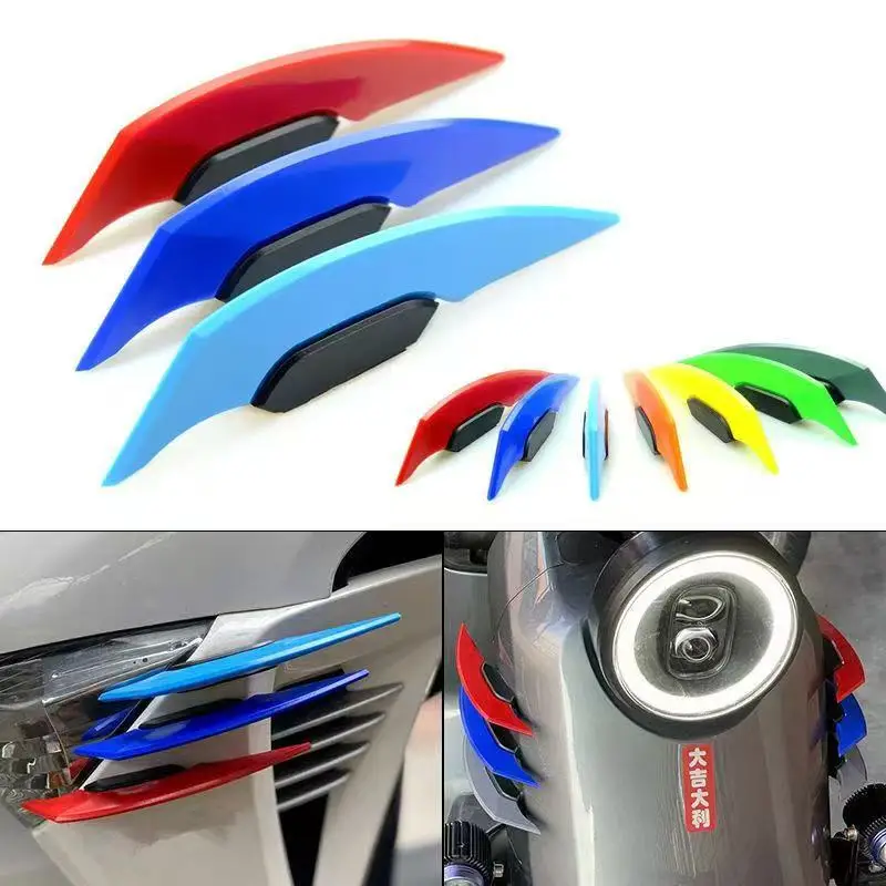 Uniwersalne skrzydełka motocyklowe aerodynamiczny spoiler dynamiczne skrzydło naklejka dekoracyjna do motocykli e-bike'ów skuterów itp.