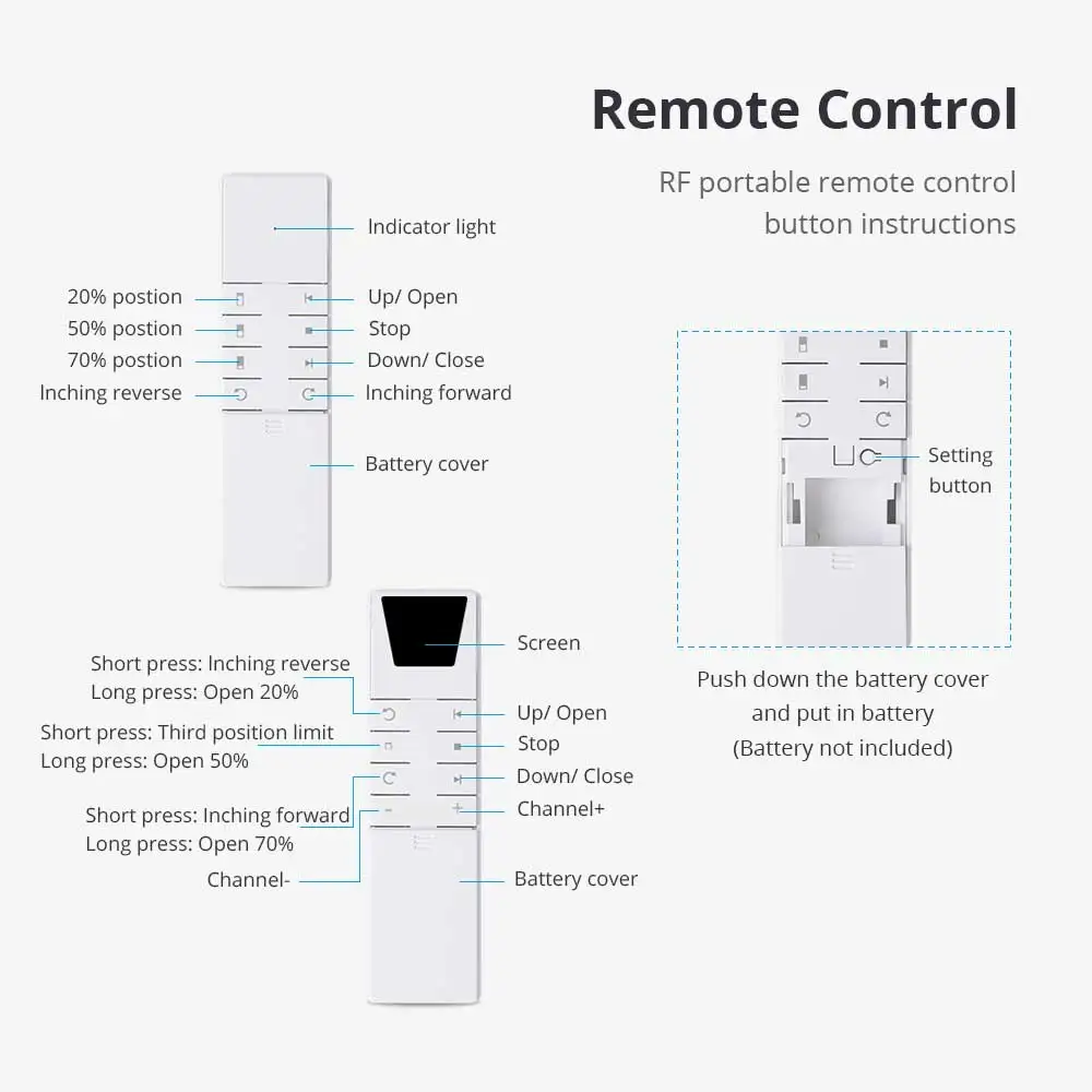 Zemismart-Motor de persianas enrollables Zigbee para tubo de 17mm, 25mm y 28mm, Motor de cortina recargable, funciona con Tuya, Alexa y Google Home