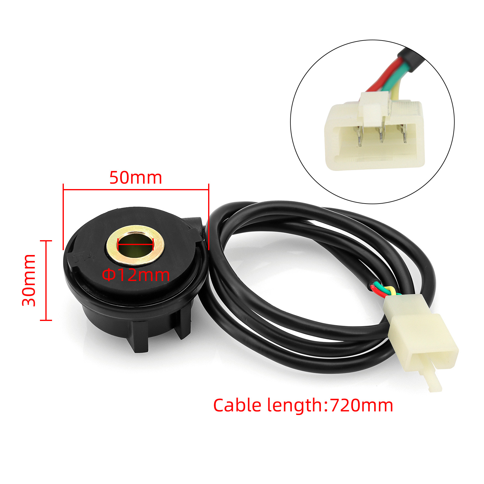 オートバイ走行距離センサー 12V デジタルスピードメーター耐久性のあるケーブル走行距離アセンブリ修正アクセサリーワイヤー交換キット