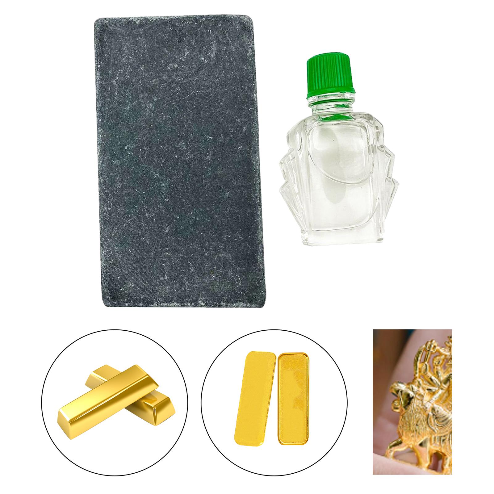 Piedra de prueba de oro, herramienta de prueba de oro de joyería, herramienta de joyería 10K 14K 18K 22K 24K Kit de prueba de ácido Equipo de detección de oro Oro