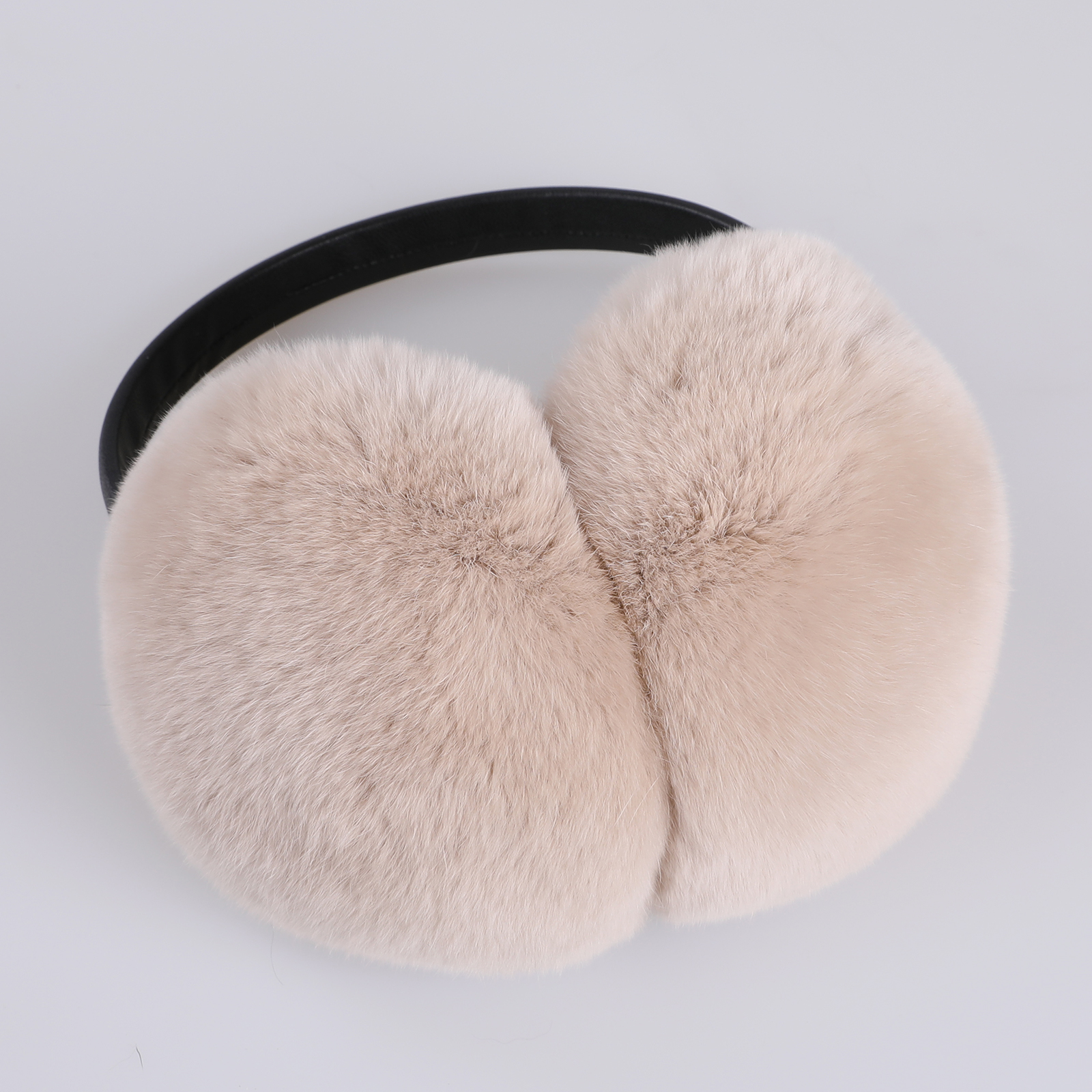 BOONJOVIA ปรับ Real Rex กระต่ายขนสัตว์ Earmuffs นุ่ม Muffs หูอุ่นสําหรับฤดูหนาวผู้หญิงผู้ชายกํามะหยี่ซับหูอุ่น