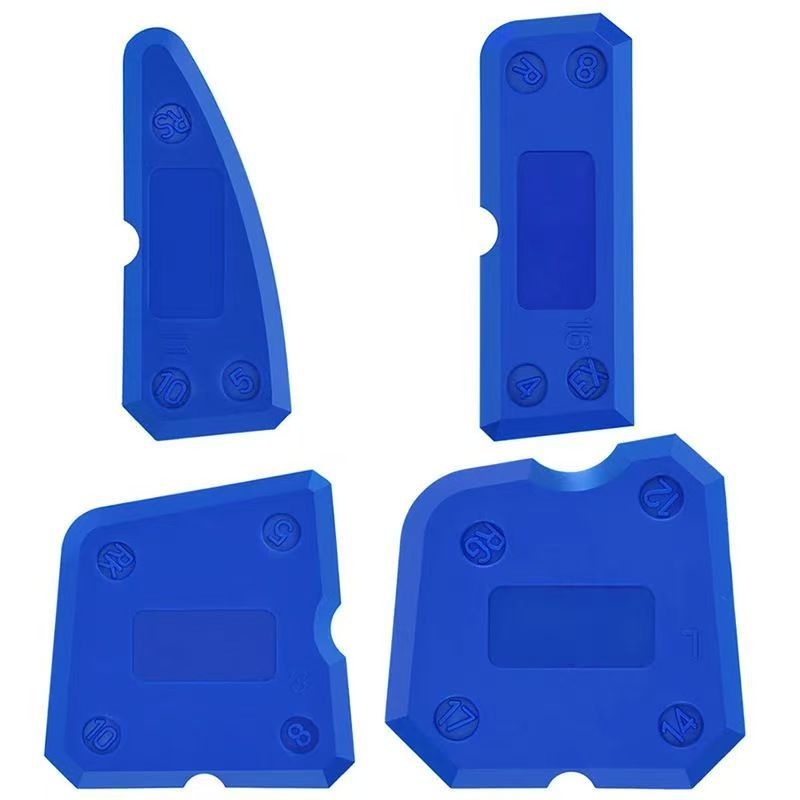 4pcs Silicone Glass Cement Scraper Sealant Grout Remover Tool for Home Finishing Caulking and Cleaning Hand Spatula