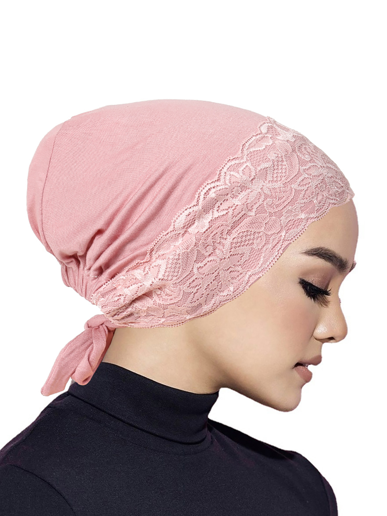 Zachte Elastische Band Moslim Tulband Hoed Kant Innerlijke Hijab Caps Islamitische Underscarf Motorkap India Hoeden Vrouwelijke Headwrap Turbante Mujer