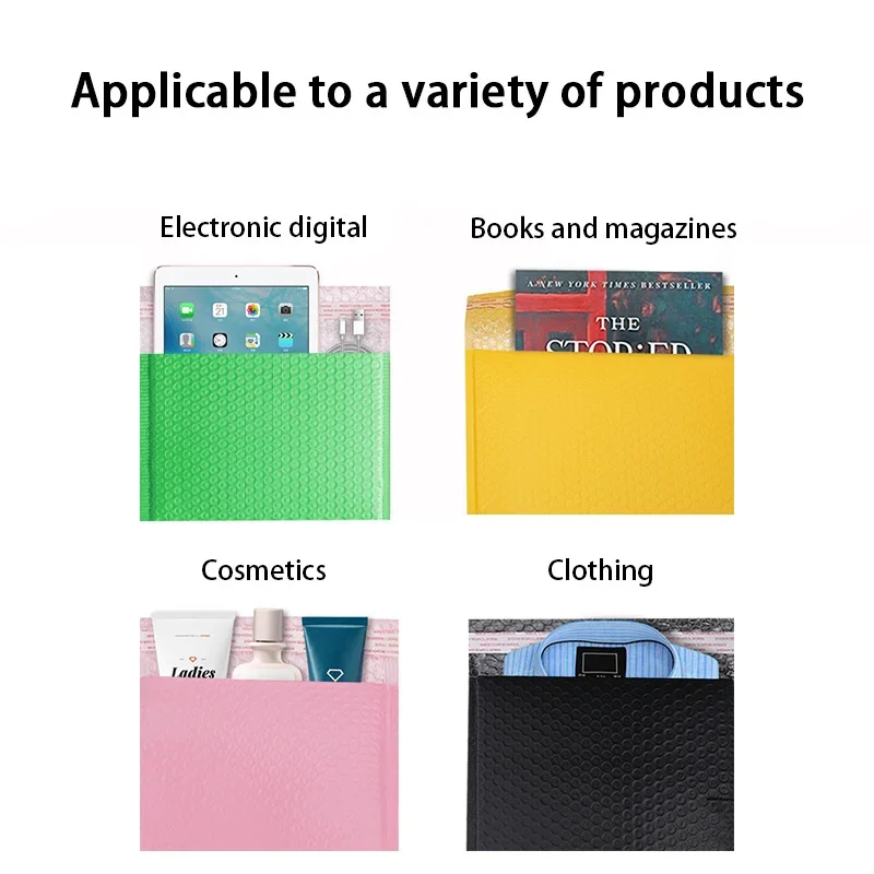 20 pçs/lote sacos de envelope de espuma preta auto selo mailers acolchoados envio envelopes com bolha saco de envio pacotes saco