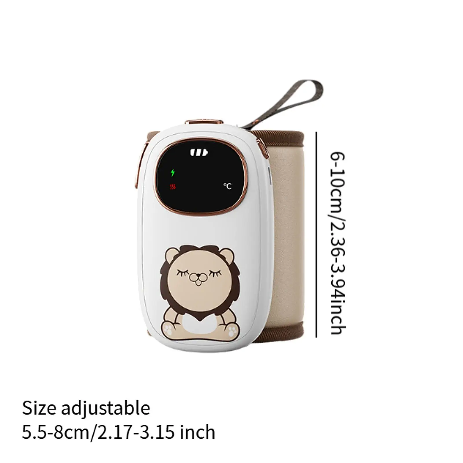 Calentador de biberones portátil, protector de leche ajustable para bebés, para viajes en interiores y hogares