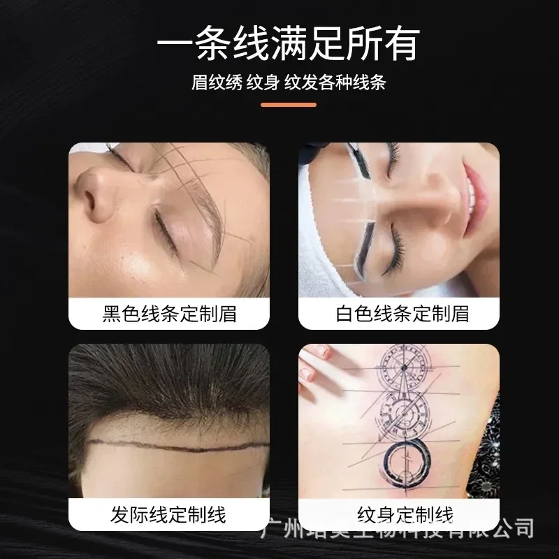 Microblading 10 m Pre-Ink-Mapping-Schnur zum Färben von Augenbrauen, Liner-Faden, semi-permanente Positionierung, Augenbrauen-Mess-up-Werkzeug