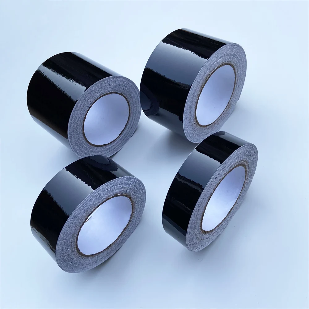 3/5/7/10CM rayas de vinilo negro brillante cromo eliminar película embellecedora de ventana de vinilo para capó Interior de coche Pilar de techo